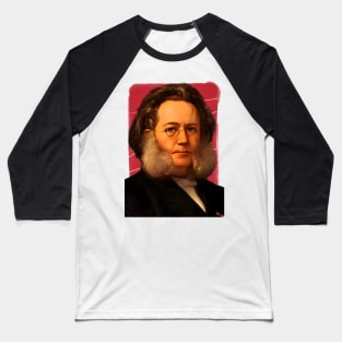 Norwegian playwright Henrik Ibsen Illustration Baseball T-Shirt